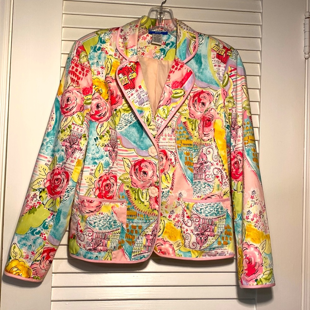 Notches PM blazer, vibrant colors, fully lined, front pockets